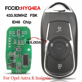 For Opel Astra K Insignia 2016-2022  Smart Car Key 433.92MHz HYQ4EA P/N: 13508410/13511627 For Buick