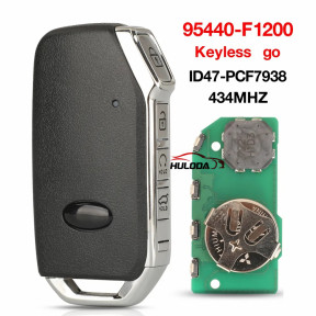 For KIA Sportage 4 Buttons Keyless Go P/N: 95440-F1200 433MHZ ID47 PCF7938 Chip Smart Remote Key Fob  2019 2020 2021