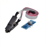 SOP8 Test Clip +Wire + Board Flash Chip IC Socket Adapter Programmer 8-pin Testing Clamp Electronic Circuits Burn chip holder