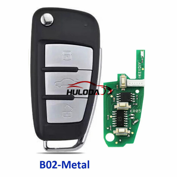 KEYDIY B02-Metal 3 Button B Series KD Smart key For KD-X2 KD-MAX Key Programmer MINI Generator