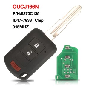 3BTN OUCJ166N ID47 PCF7938 Chip 315MHz 6370C135 Remote Control Smart Car Key For Mitsubishi Eclipse Cross 2018-2020