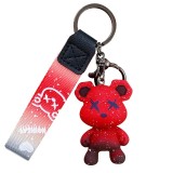 Cute Bear Keychain Cartoon Doll Keyring for Men Car Key Wholesale