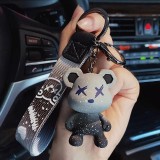 Cute Bear Keychain Cartoon Doll Keyring for Men Car Key Wholesale