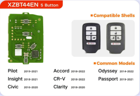 XZBT44EN Xhorse VVDI Universal smart Remote Key For Honda Style 4+1 button remote For VVDI Key Tool