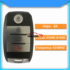 Aftermarket  95440-A7600 CQOFN00100 For Kia Furidi 2017 year Keyless Entry 3+1 Button Smart Remote Key With 8A Chip 433Mhz