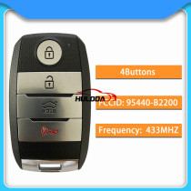 Aftermarket  95440-B2200 CQ0FN00100 For Kia Shuer 2014+ year Keyless Entry 3+1 Button Smart Remote Key With 8A Chip 433Mhz