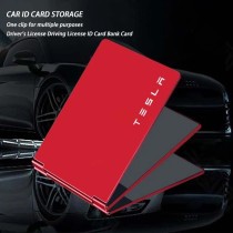 Car Driver'S License Cover Aluminum Alloy Key Card Id Bag For Tesla Model Y S X 3 2019 2020 2021 2022 2023 Accessories Logo