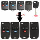 For 2button-key, 3button-key, 4button-key Ford Victoria Crown modified remote control car key case FO21