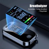 Portable Digital Breath Alcohol Tester Professional Breathalyzer With LCD Display USB Rechargeable Electronic Alcohol Tester