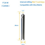 Carbide Milling Cutter F12A W / F12B W to Cut Mul-T-Lock keys Compatible WIth SILCA Matrix  PRO  EVO S-SX Key Duplicator Machine