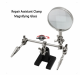 2.5X Soldering Auxiliary Clip Magnifying Glass Electric Soldering Iron Circuit Board Repair Adjustable Iron Holder Tools