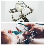 2.5X Soldering Auxiliary Clip Magnifying Glass Electric Soldering Iron Circuit Board Repair Adjustable Iron Holder Tools