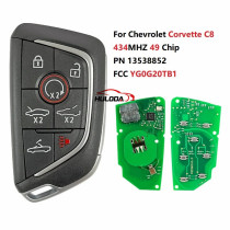 For Chevrolet Corvette C8 2020 Smart Keyless Entry 7 button 434MHZ ID49 Chip P/N 13538852 FCC YG0G20TB1 For Chevrolet Corvette C8 2020 Smart Keyless Entry 7 button 434MHZ ID49 Chip P/N 13538852 FCC YG0G20TB1