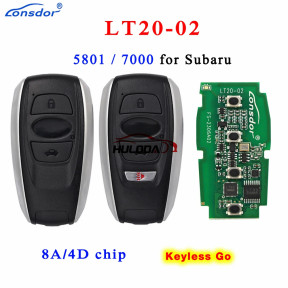 Lonsdor LT20-02  Smart Key PCB 8A+4D Adjustable Frequency For Subaru Support K518 & K518ISE & KH100+