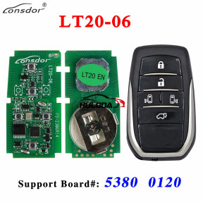 Lonsdor LT20-06 5/6 button Smart Key PCB 8A+4D Adjustable Frequency For Toyota Support K518 & K518ISE & KH100+