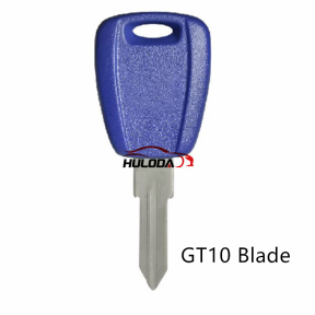 For Fiat transponder key blank with GT10 blade  Blue color