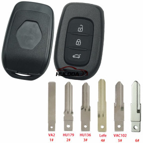For Renault 3 button remote key blank  with  logo