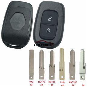 For Renault 2 button remote key blank  with  logo
