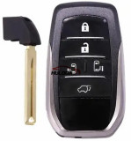 5 Buttons Smart Key Remote Control Fob Case Key Shell for TOYOTA Alphard Vellfire with TOY12 Small Key