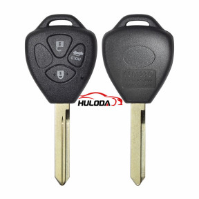 Enhanced version for toyota 3 button remote key blank with TOY47 blade with logo 