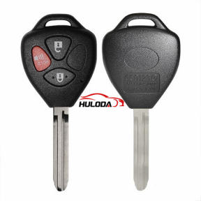 Enhanced version for toyota 2+1 button remote key blank with TOY43 blade with logo
