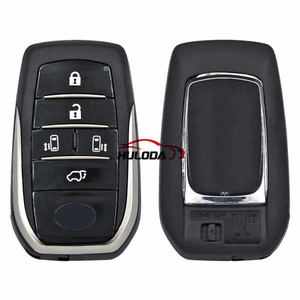 5 Buttons Smart Key Remote Control Fob Case Key Shell for TOYOTA Alphard Vellfire with TOY12 Small Key