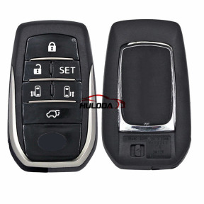 6 Buttons Smart Key Remote Control Fob Case Key Shell for TOYOTA Alphard Vellfire with TOY12 Small Key