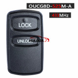 For Mitsubishi 3 button remote key with 313.8mhz/315mhz/433mhz FCCID:OUCG8D-525M-A (OUCG8D525MA)