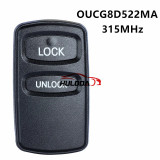 For Mitsubishi 3 button remote key with 315mhz FCCID:OUCG8D522MA P/N: G8D-522M-A