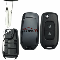 For new Renault 2 button flip remote key blank with logo