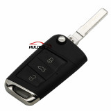For Volkswagen Golf 7 Skoda car key case 3-key modification folding replacement key case