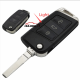For Volkswagen Golf 7 Skoda car key case 3-key modification folding replacement key case