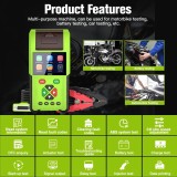 JDiag M200 Motorcycle Diagnostic Scanner OBD2 Tool Code Reader Battery Tester with Printer Wifi Intelligent Dual System Detector