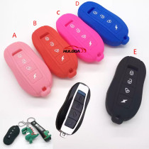 For Biden shell electric vehicle keychain bag, motorcycle battery, remote control alarm, pink silicone protective cover