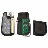 For  2 button -key Toyota Hilux folding remote control car key BA2TA 433MHz with H-8A chip