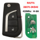 For  2 button -key Toyota Hilux folding remote control car key BA2TA 433MHz with H-8A chip