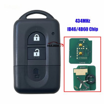 For Nissan  smart card key 2 Button -key folding remote control key 433 Mhz  with ID46 /4D60 Chip
