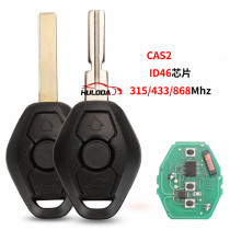 For  3 button key BMW remote control car key CAS2 315/433/868Mhz ID46 chip