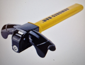 Universal Anti-Theft Heavy Duty Steering Wheel Lock for Van Car SUV Rotatable 1 Piece (Black-Yellow)