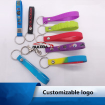 Customizable silicone bracelet, silicone keychain, luminous bracelet, customized name, printed logo pattern