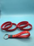 Customizable silicone bracelet, silicone keychain, luminous bracelet, customized name, printed logo pattern