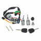 Ignition Lock Key Steering Lock Left & Right Door Lock Cylinder Complete Set for Citroen C3 4162AG 4162AH 9170T5