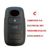 For toyota FT Perodua Smart Key Remote Control Key Smart Card 4A