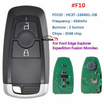 For Ford Raptor Mondeo Focus 2-key smart card remote control 434 Mhz with 49 chip