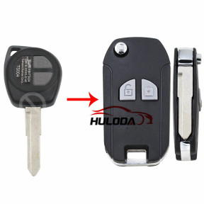For Suzuki 2 button modified folding remote key blank With  HU133 blade
