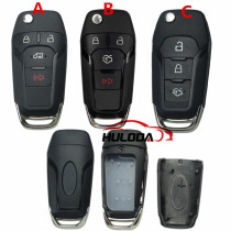 for Ford 3 button remote key blank with logo