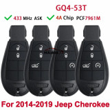Fobik GQ4-53T Remote Car Key Fob 433MHz 4A Chip PCF7961M For 2014 2015 2016 2017 2018 2019 Jeep Cherokee Sport KL