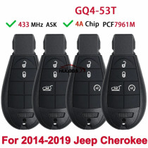 Fobik GQ4-53T Remote Car Key Fob 433MHz 4A Chip PCF7961M For 2014 2015 2016 2017 2018 2019 Jeep Cherokee Sport KL Fobik GQ4-53T Remote Car Key Fob 433MHz 4A Chip PCF7961M For 2014 2015 2016 2017 2018 2019 Jeep Cherokee Sport KL