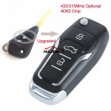 Upgraded Flip Fob 315MHz 433MHz 4D62 3 Button Remote Car Key For Subaru Outback Liberty Impreza WRX Forester 2003-2009