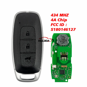 For 2023 N-issan Smart Key Remote 3 Buttons 434MHz Fcc ID KR5TXPZ3 S180146127 HITAG AES CHIP